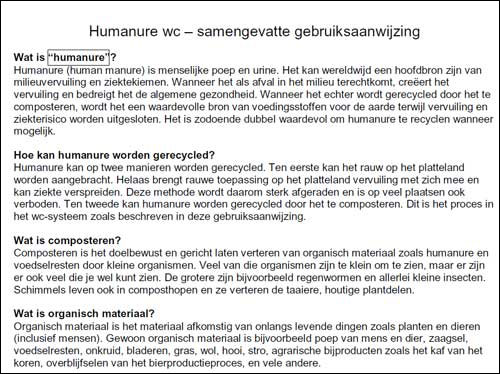Condensed Humanure Manual in the Dutch Language