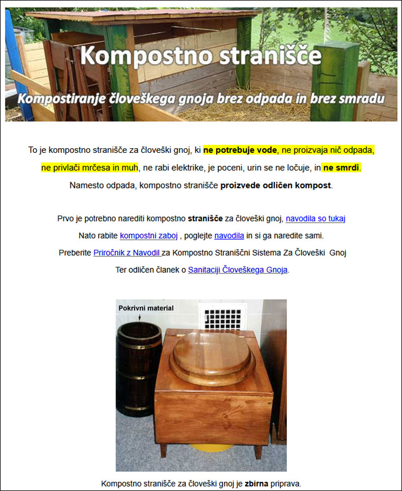 Slovenian Humanure Compost Toilet Video Clips